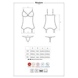 Corset Roșu Obsessive Rosalyne S-M Thumb 4