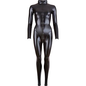 Costum Latex Cottelli Collection Jumpsuit Negru M Thumb 4