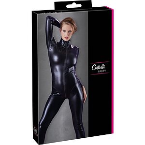 Costum Latex Cottelli Collection Jumpsuit Negru M Thumb 3