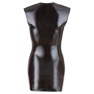 Costum Latex Dama Wetlook With Zip Negru XL Thumb 3