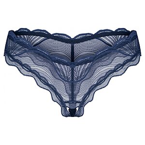 Crotchless Thong Obsessive Nightly Albastru XL-2XL Thumb 1