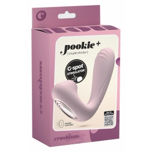 Crushious Pookie Stimulator cu Dublă Stimulare, Reîncărcabil Roz Thumb 10