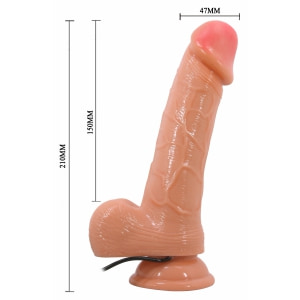 Vibrator Rotativ Barbara Ken 8.3 cm, cu Ventuză Thumb 7
