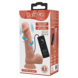 Vibrator Rotativ Barbara Ken 8.3 cm, cu Ventuză Thumb 8