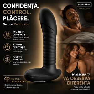 Debra Mr. Play Masator Prostată – 12 Vibrații, 3 Rotații Negru Thumb 5