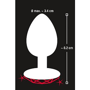 Diamond Anal Plug Medium Argintiu Thumb 4