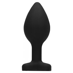 Diamond Heart Anal Plug Negru Regular Thumb 1