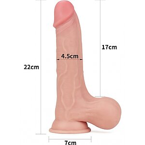 Dildo 22 cm Sliding Skin Dual-Layer – Textură Realistă Thumb 1