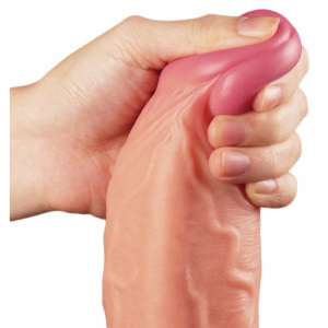 Dildo 25cm Dual Layer Platinum Thumb 1