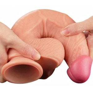 Dildo 25cm Dual Layer Platinum Thumb 2