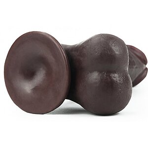 Dildo cu Ventuză Sliding Skin Dual Layer Dong Maro Thumb 11