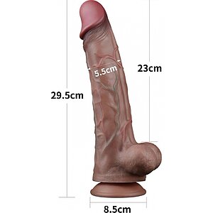 Lovetoy Platinum Dual-Layer 29.5cm cu Ventuză Thumb 1