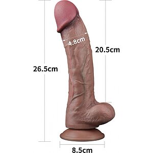 Dildo Dublu-strat Din Silicon Platinum 26,5 cm Thumb 1