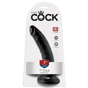 Dildo King Penis 17.8cm Negru Thumb 3