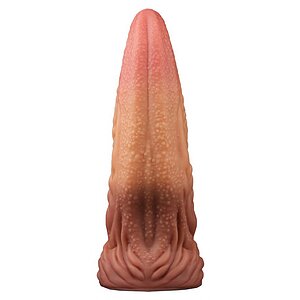 Dildo În Formă De Limbă Platinum 25cm – Strat Dublu Maro Thumb 3