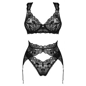Set Obsessive Donna Dream 3 Piese Negru XS-S Thumb 2