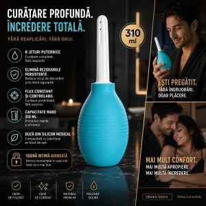 Duș Anal 310 ml cu 8 Jeturi și Duză Din silicon Thumb 3
