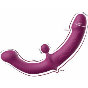 Vibrator Dual Punctul G — 10 Moduri, 2 Motoare, Reîncărcabil Mov Thumb 1