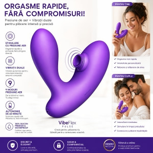 DuoVibe I Vibrator Air Punctul G Mov 9+9 Moduri, Reîncărcabil Thumb 9