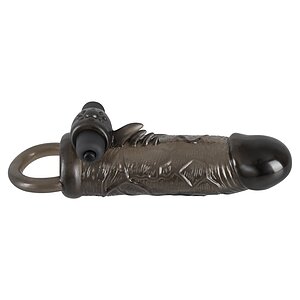 Prelungitor Penis Vibrator Regular Fit Negru Thumb 1