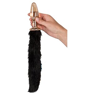 Glass Plug With Tail Transparent Thumb 4