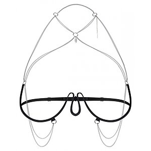 Harness Bra Obsessive Lustique Negru S-L Thumb 2