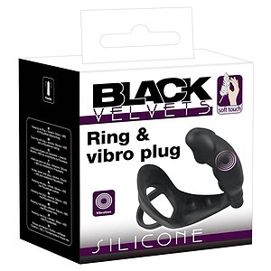 Inel Cu Anal Plug Black Velvets Negru Thumb 7