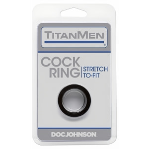 Inel Doc Johnson Titanmen Negru Thumb 1