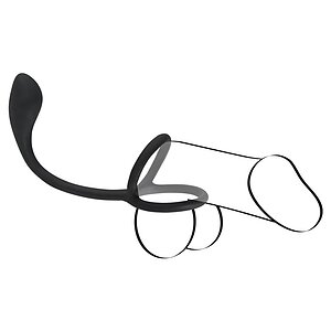 Inel Penis Black Velvets 3 În 1 Negru Thumb 5