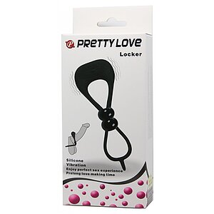 Inel Penis Cu Vibrații Pretty Love Locker Negru Thumb 3