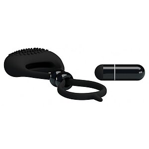 Inel Penis Cu Vibrații Pretty Love Locker Negru Thumb 6