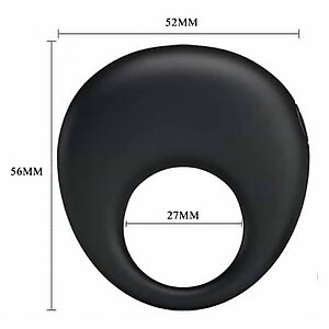 Inel Penis Cu Vibrații Pretty Love Trap Negru Thumb 5