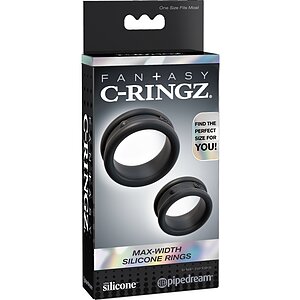 Inel Penis Max Width Silicone Negru Thumb 3