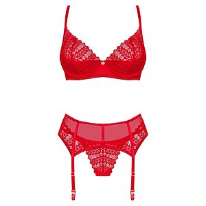 Set Obsessive Ingridia 3 Piese Rosu XS-S Thumb 2