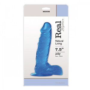 Jelly Real Rapture Cu Ventuza 19cm Albastru Thumb 1