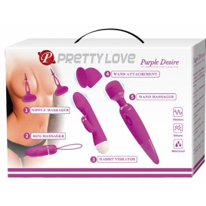 Kit Purple Desire 4 Piese Vibratoare Pentru Stimulare Variată Mov Thumb 12
