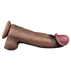 Lovetoy Dildo Dual-Layer XXL 33 cm – Realist, 7.6 cm Maro Thumb 3