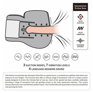 LoveToy Sensation Pulse — 3 Viteze, 7 Vibrații, Negru 19.7 cm Thumb 3