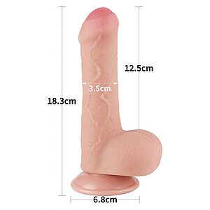 LoveToy Sliding Skin 18.3cm — Realist, Ventuză Detașabilă Thumb 7
