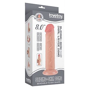 LoveToy Sliding Skin 20 cm — Dildo Realist cu Ventuză Thumb 12