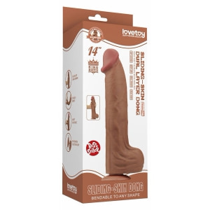 LoveToy Sliding Skin 36 cm Realist, Textură Naturală Maro Thumb 8