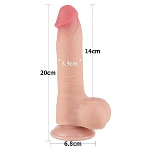 LoveToy Sliding Skin Dildo 20 cm Realist Thumb 3