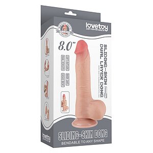 LoveToy Sliding Skin Dildo 20 cm Realist Thumb 9