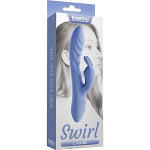 Lovetoy Swirl Vibrator Din silicon, 3+7, Reîncărcabil Mov Thumb 8