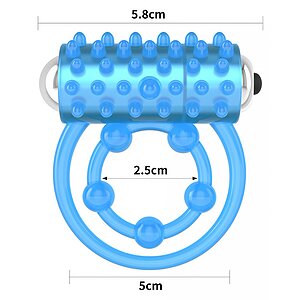 Inel Penis Lumino Play Vibrating Albastru Thumb 3