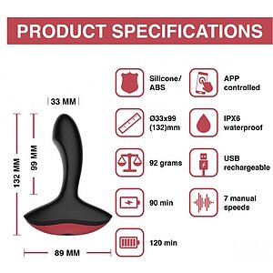 Magic Motion Solstice App Controlled Prostate Vibrator Negru Thumb 4