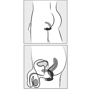 Masator Prostată Naughty Boy Negru Thumb 3