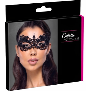 Masca Brodată Elegantă Cottelli Collection Unisize Negru Thumb 4