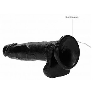Vibrator Realistic Penis 20cm Negru Thumb 7