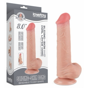 LoveToy Sliding-Skin Realist 20.8 cm Ø4 cm - Ventuză Thumb 7